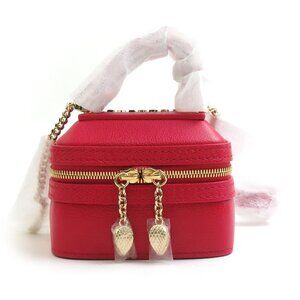 BVLGARI Red Leather Pouch